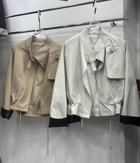 Cropped Drawstring Jacket