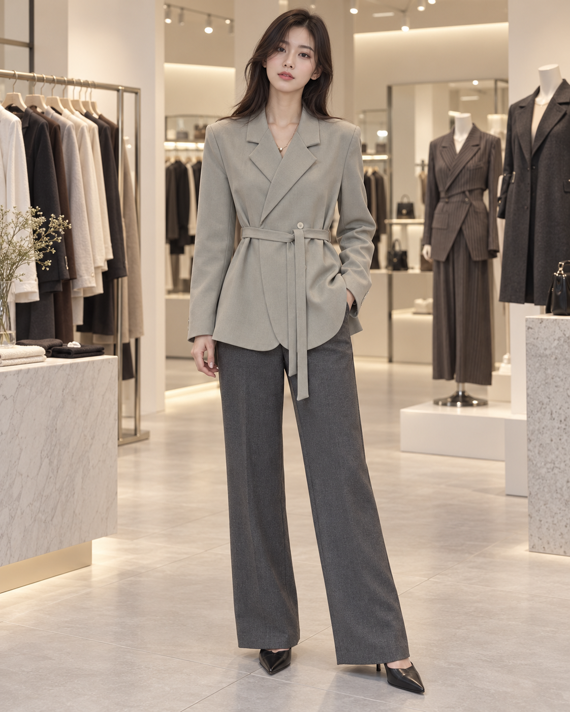 Mid-length blazer