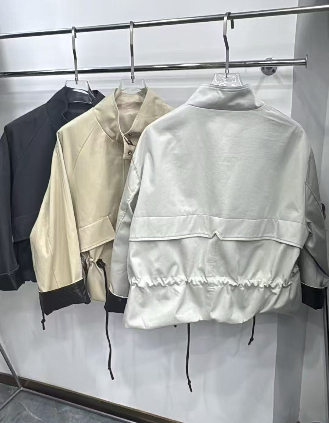 Cropped Drawstring Jacket